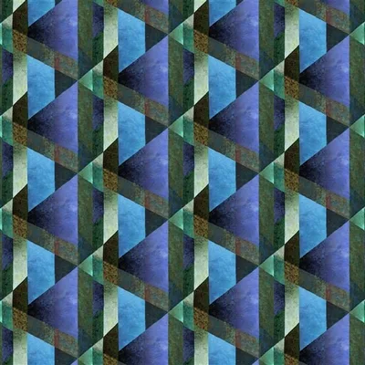 MINAKARI GEO COBALT — Chennai swatch, view 1