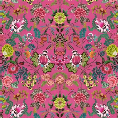 BROCART DECORATIF CERISE — Fleurs D Artises swatch, view 1