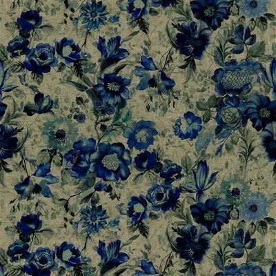 HIRIGANA INDIGO — Ikebana swatch, view 1