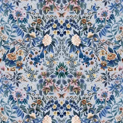 IKEBANA DAMASK SLATE BLUE swatch