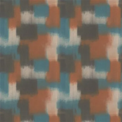 CARRÉS OMBRÉS TERRACOTTA — Palette Provencale Fabric swatch, view 1