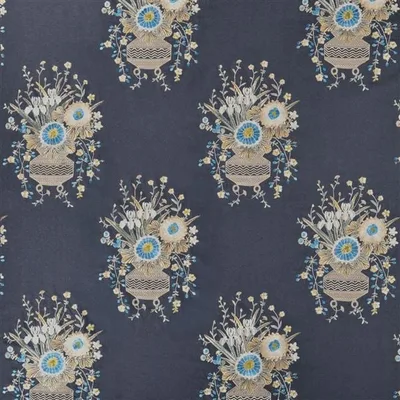 PALETTE PROVENÇALE INDIGO — Palette Provencale Fabric swatch, view 1