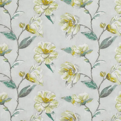 JAPONICA EMBROIDERY CYPRESS — Gardenia swatch, view 1