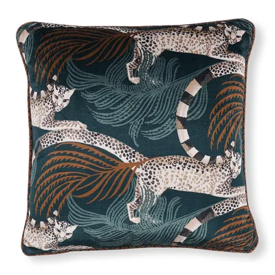 DELILAH VELVET 50CM CUSHION TUSCAN TEAL thumbnail 2