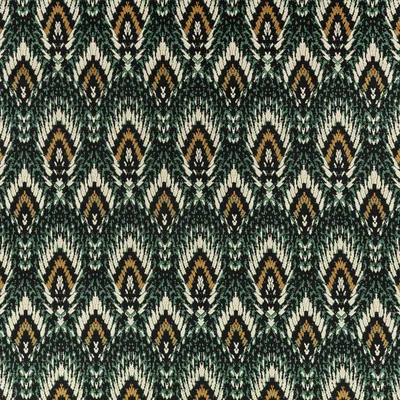LOLANA VELVET INDIAN GREEN — Temperley London x Romo Fabrics swatch, view 1