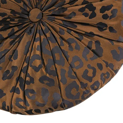 SASKIA 40CM X 7CM CIRCULAR CUSHION COPPER thumbnail 3