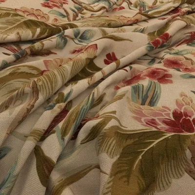 BIRD & BLOSSOM ANTIQUE — ARCHIVE LINENS swatch, view 1
