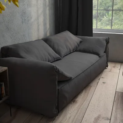 SLUBBY LINEN DARK GREY thumbnail 4