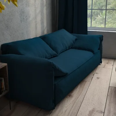 SLUBBY LINEN KINGFISHER thumbnail 4