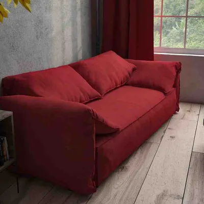 SLUBBY LINEN VINTAGE RED thumbnail 4