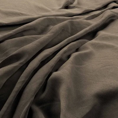 HEAVY-LINEN EARTH — STONEWASHED LINENS swatch, view 1