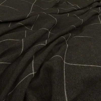 Alderney Charcoal — WOOL LIBRARY swatch, view 1