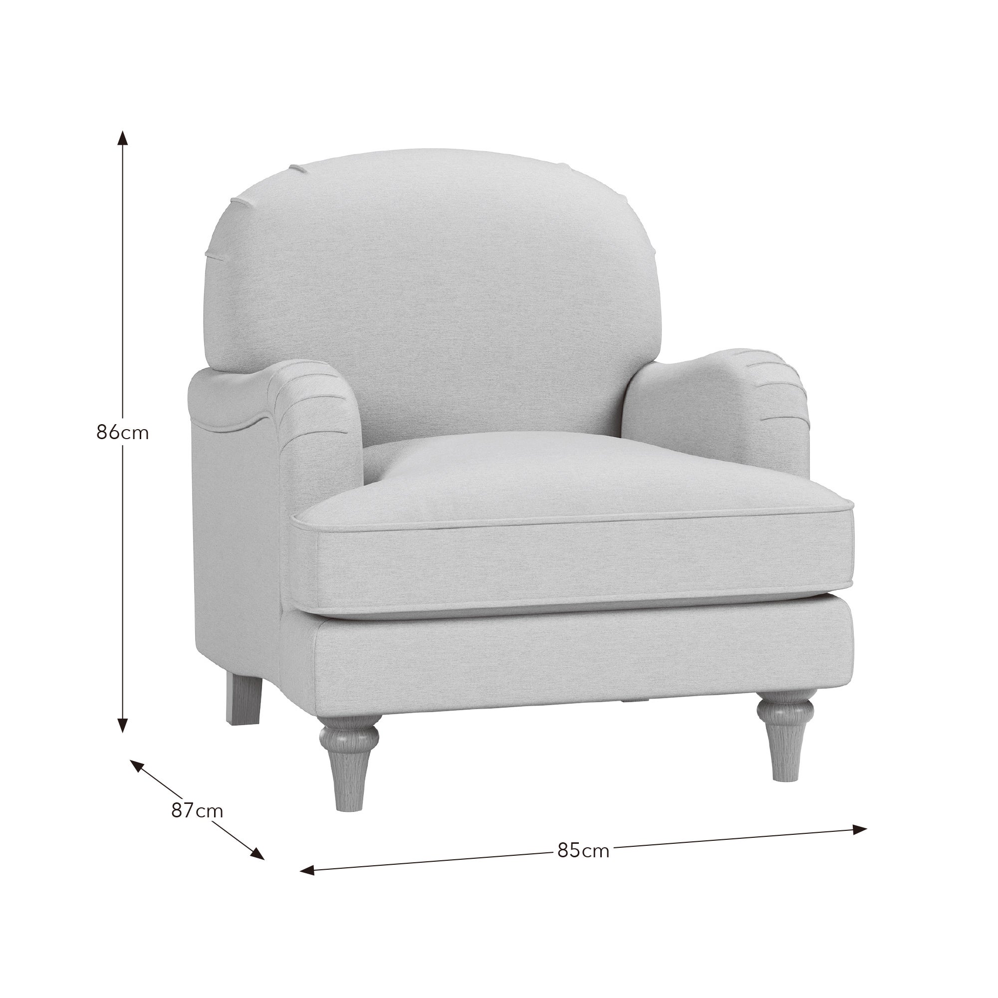 Beatrice II Luna Fabric Armchair - Beatrice II Luna Fabric Armchair 9