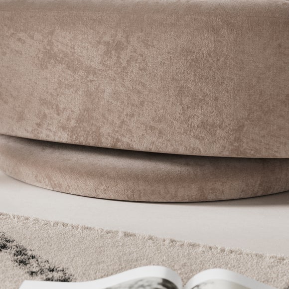 Elena Luxury Mink Chenille Scalloped Swivel Chair - Elena Luxury Mink Chenille Scalloped Swivel Chair 4