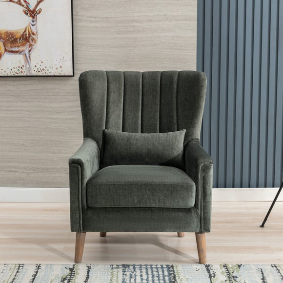 Image Furnishings Charlotte Velvet Wingback Occasional Armchair - Image Furnishings Charlotte Velvet Wingback Occasional Armchair 1
