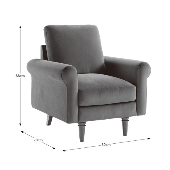 Maeve Velvet Compact Armchair - Maeve Velvet Compact Armchair 9