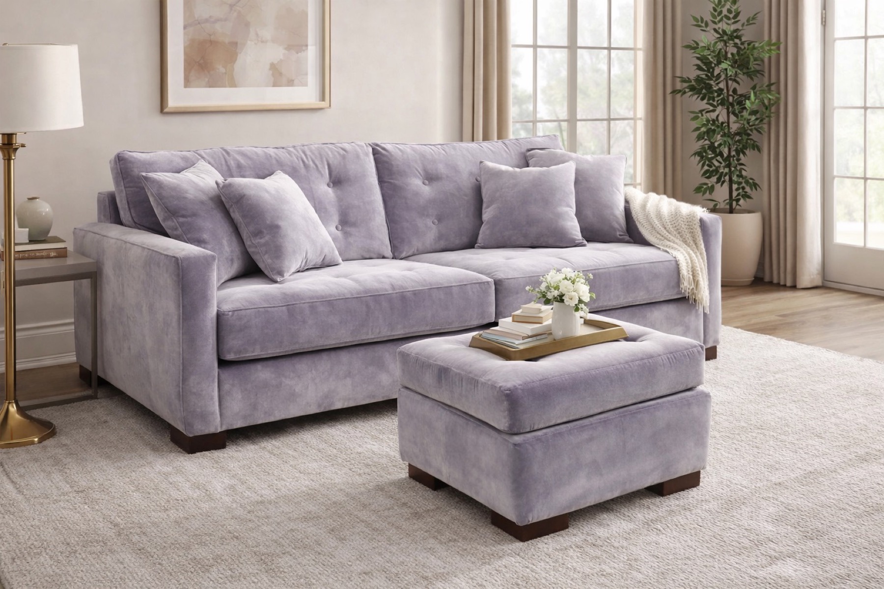 Compact Storage Ottoman - Sebastian Footstool Gallery Signature Footstool.